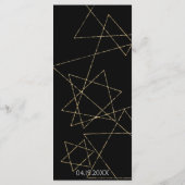 BM Bat of Bar Mitswa Gold Stars Menu (Achterkant)