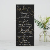 BM Bat of Bar Mitswa Gold Stars Menu (Staand voorkant)