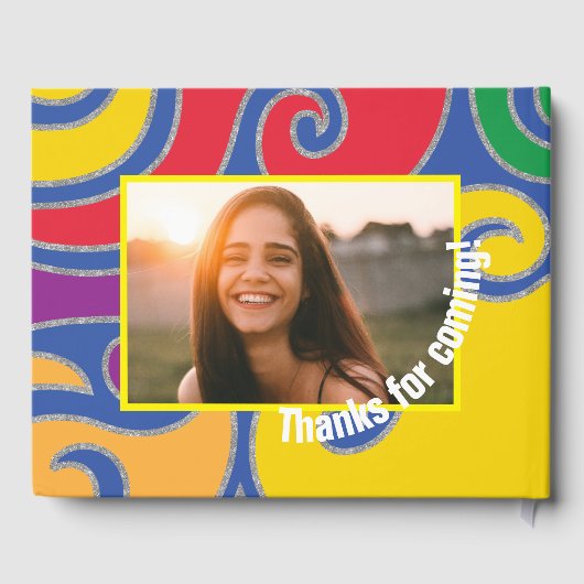 BM Bat of Bar Mitswa Kleurrijke wervelingen Gastenboek (Achterkant)