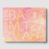 BM Bat of Bar Mitswa Party Gewoon Subtiel Gastenboek (Achterkant)