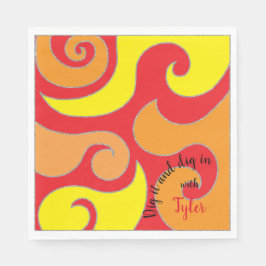 BM Bat of Bar Mitswa servet gedraaid