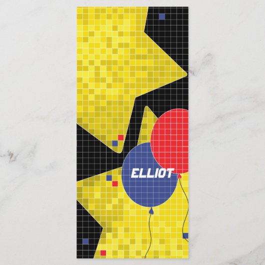 BM Bat of Bar Mitswa SPEL OP het menu (Achterkant)