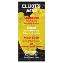 BM Bat of Bar Mitswa SPEL OP het menu