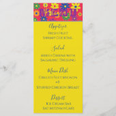 BM Bat of Bar Mitzvah Elegant Bloemen Voedsel Menu (Voorkant)