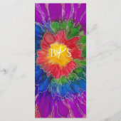 BM Bat of Bar Mitzvah Elegant Tie Dye Food Menu (Achterkant)