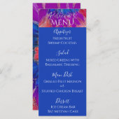 BM Bat of Bar Mitzvah Elegant Tie Dye Food Menu (Voorkant / Achterkant)