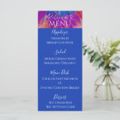 BM Bat of Bar Mitzvah Elegant Tie Dye Food Menu (Staand voorkant)