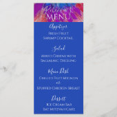 BM Bat of Bar Mitzvah Elegant Tie Dye Food Menu (Voorkant)