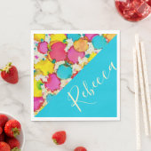 BM Bat of Bar Mitzvah Napkins Confetti Servet (Insitu)