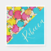 BM Bat of Bar Mitzvah Napkins Confetti Servet (Voorkant)