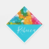 BM Bat of Bar Mitzvah Splash van kleur servetten (Hoek)