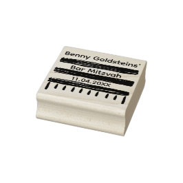 BM Bat of Bar Mitzvah Tallit Rubber Stamp Rubberstempel