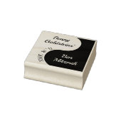 BM Bat of Bar Mitzvah Zwart op Wit Rubber Stempel (Stempel)
