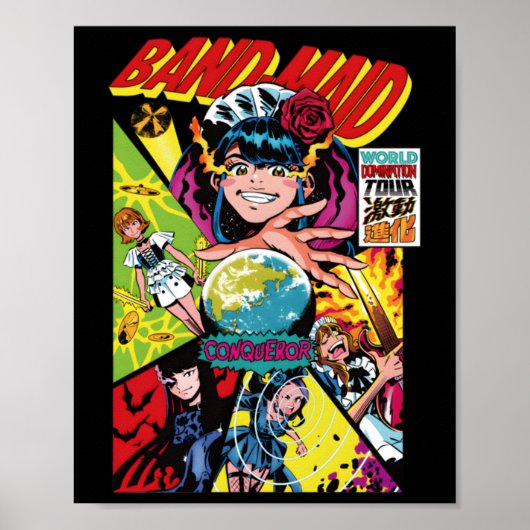 BM World Domination Tour Sticker Poster (Voorkant)
