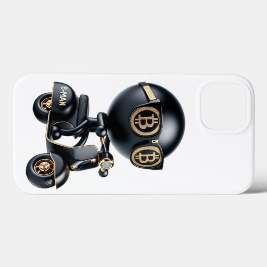 Bman on a Scooter, Bitcoin, by Natasha Us Case-Mate iPhone Case (Achterkant (horizontaal))