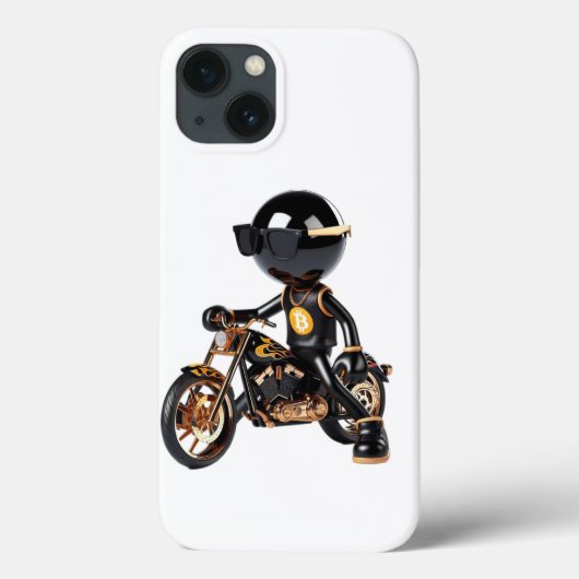 Bman op een fiets, Bitcoin, door Natasha Us   Case-Mate iPhone Case (Achterkant)