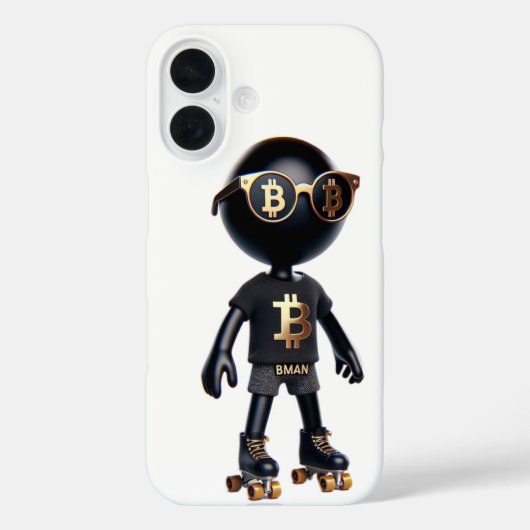 Bman op rolschaatsen, Bitcoin, door Natasha Us Case-Mate iPhone Case (Achterkant)