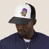 BMC-kleur Skull logo Trucker Pet (In situ)