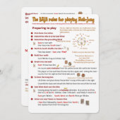 BMJA regelt kaart - Voorbereiding om te spelen (Voorkant / Achterkant)