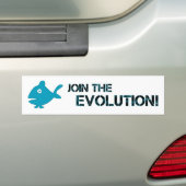BMP doet mee aan de evolutie! Bumpersticker (Op auto)