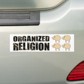 BMP Organised Religion (schapen) Bumpersticker (Op auto)