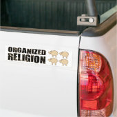 BMP Organised Religion (schapen) Bumpersticker (Op Truck)