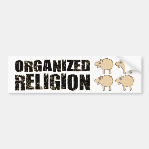 BMP Organised Religion (schapen) Bumpersticker