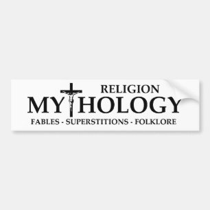 BMP Religie = Mythologie Bumpersticker