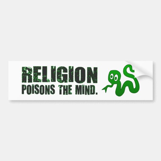 BMP Religie Poisons the Mind v1.1 Bumpersticker (Voorkant)