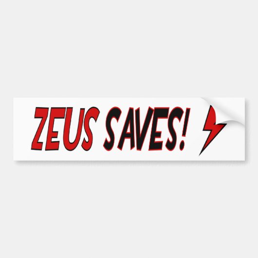 BMP Zeus redt!!! Bumpersticker (Voorkant)