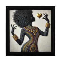 BMSC AfroCentric Houten Sieraden Keepsake Box 4