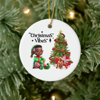 BMSC Christmas Elf Ornament, V3 Keramisch Ornament