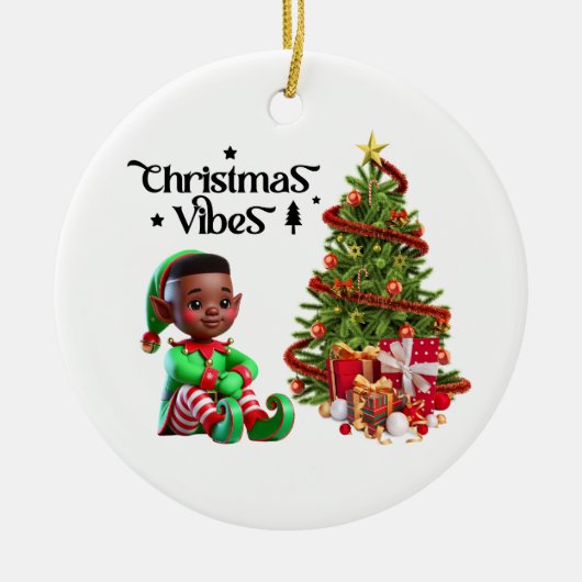 BMSC Christmas Elf Ornament, V3 Keramisch Ornament (Voorkant)