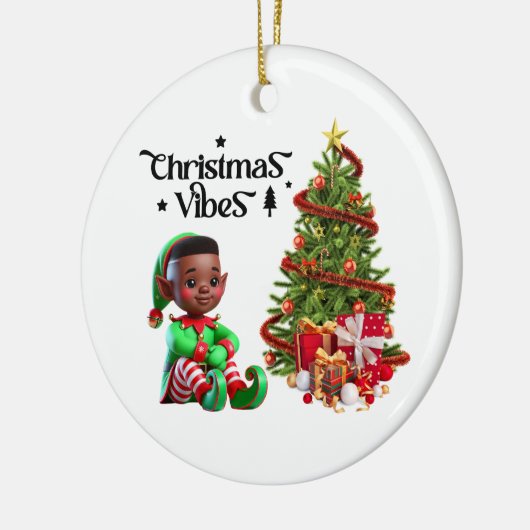 BMSC Christmas Elf Ornament, V3 Keramisch Ornament (Links)