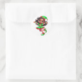 BMSC Santa's Little Helper Elf Sticker, V1 Ronde Sticker (Tas)