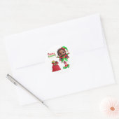 BMSC Santa's Little Helper Elf Sticker, V2 Ronde Sticker (Envelop)