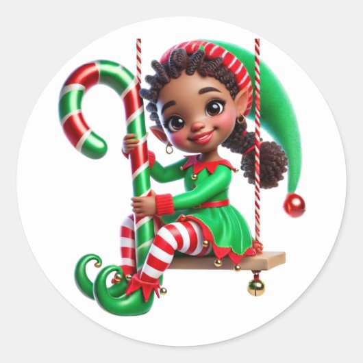 BMSC Santa's Little Helper Elf, V3 Ronde Sticker (Voorkant)