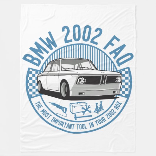 BMW 2002 FAQ Blaket Fleece Deken (Voorkant)