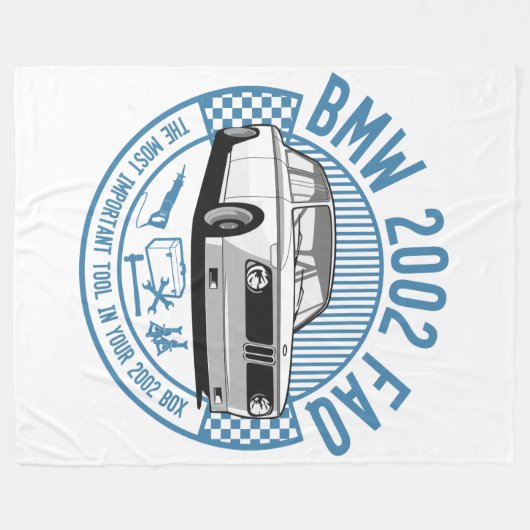 BMW 2002 FAQ Blaket Fleece Deken (Voorkant (Horizontaal))