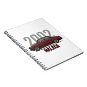 BMW 2002 Malaga Red klassieke auto  Notitieboek (Rechterzijde)