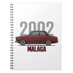 BMW 2002 Malaga Red klassieke auto Notitieboek