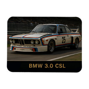 BMW 3.0 CSL Klassieke Duitse Raceauto Vintage Magneet