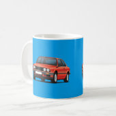 BMW 3 reeks, E30, glanzend rood Koffiemok (Voorkant links)