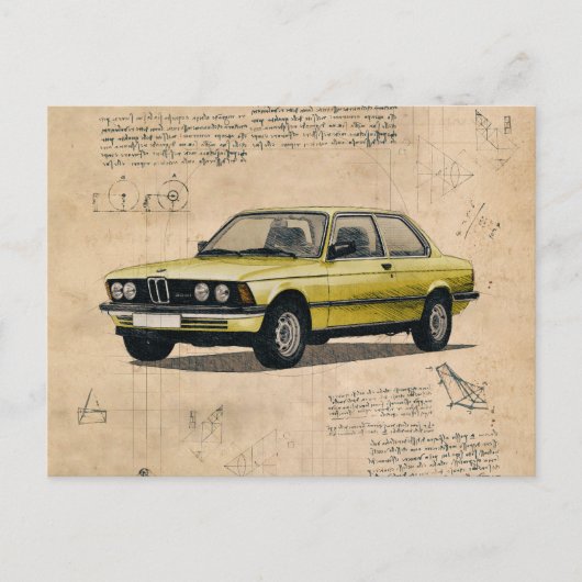  BMW auto Briefkaart (Voorkant)