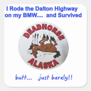 BMW Dalton Highway Survivor Vierkante Sticker