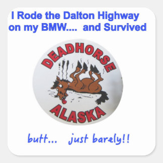 BMW Dalton Highway Survivor Vierkante Sticker