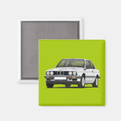 BMW E30 (3-serie) zilver Magneet (Voorkant / Achterkant)