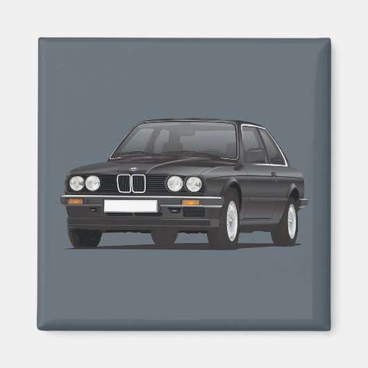 BMW E30 (3-serie) zwart Magneet (Voorkant)