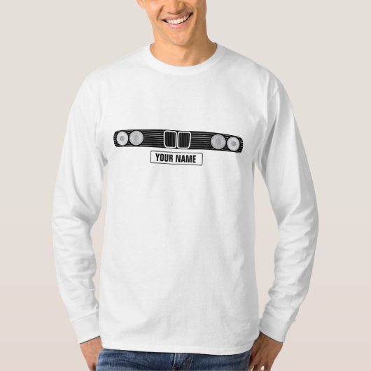BMW E30 front met gepersonaliseerde nummerplaat
 T-shirt (Voorkant)
