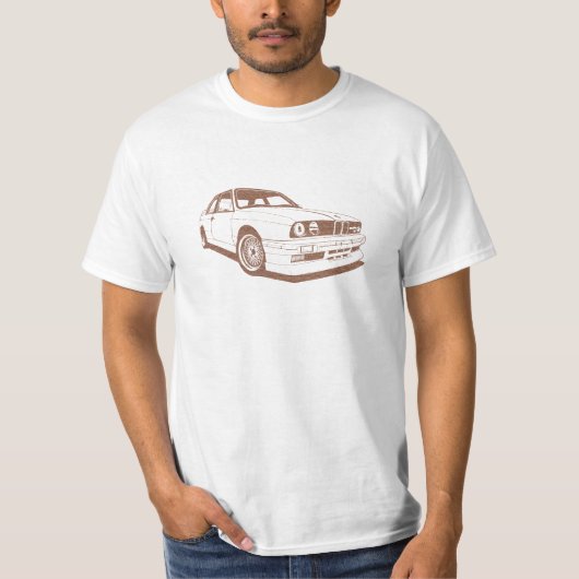 bmw e30 m3 m vermogen t shirt (Voorkant)